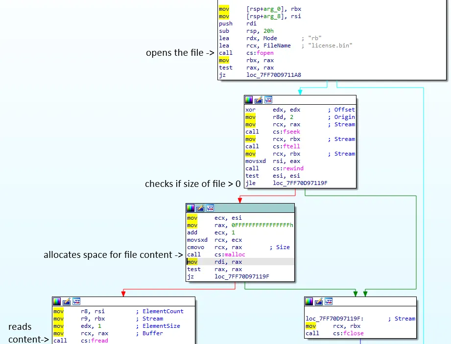 Ida screenshot of the process described above